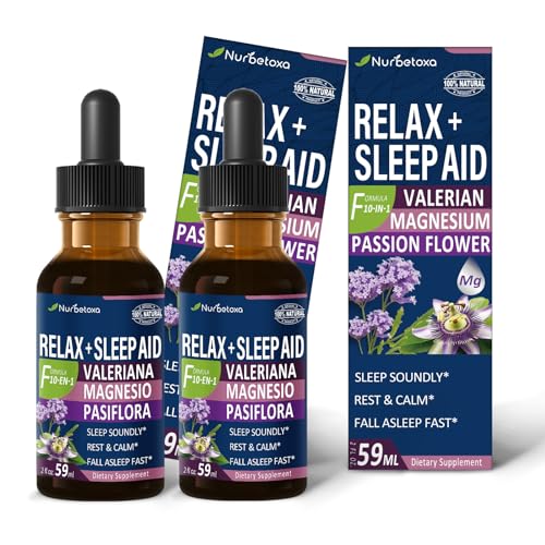 Valerian Root Sleep Aid Drops, Magnesium Relax, Gotas de Citrato de Magnesio y Raiz de Valeriana y Flor de Jamaica y Pasiflora para Dormir y Ansiedad, Sleep Tincture. 4oz