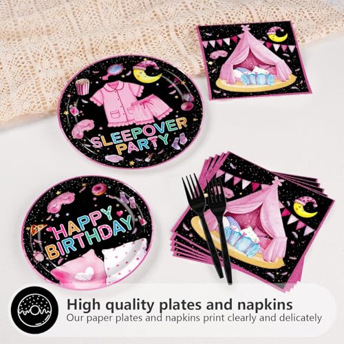 96 Pcs Sleepover Birthday Party Decorations for Girls, Serves 24 - view 4
