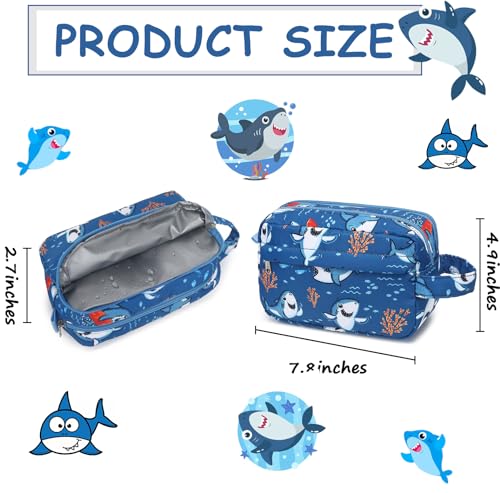 Travel Toiletry Bag for Kids Cute Swim Bag for Boys Girls Waterproof for Toiletries Accessories Bathroom Stuff - view 2