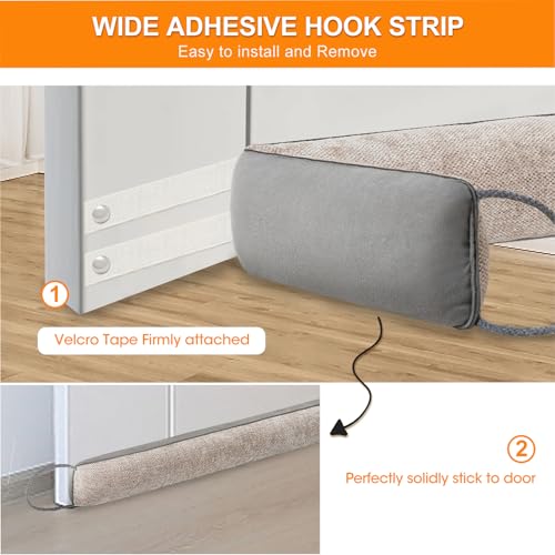 Weighted Door Draft Stopper, Beige, 38inch - view 3
