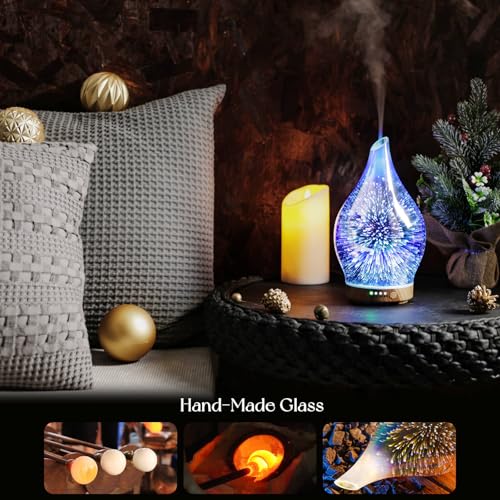 Essential Oil Diffuser 150ml Handmade Glass Diffuser 6H Runtime - view 5