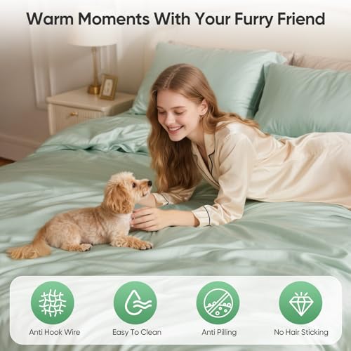 Luxury Bamboo Viscose & Tencel Bedding Sheet Set- 18”Deep Pocket Fitted Sheet & 2 Pillowcases, Skin-Friendly Breathable and Durable, Hypoallergenic Soft Cooling for Hot Sleepers (Sea Glass, King) - view 6