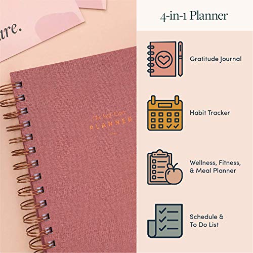 The Self-Care Planner - Undated 12-Month Life Planner - Daily, Monthly, Weekly - Focus on Wellness, Productivity, Achieving Goals, and Happiness (Dusty Rose, Weekly Edition: 12 Months) - view 4