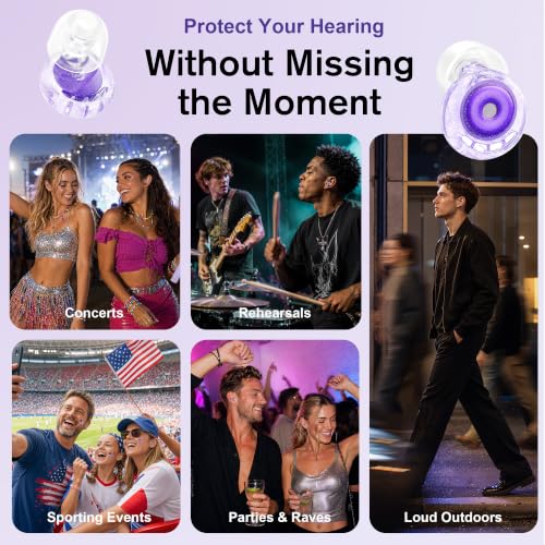 Concert Ear Plugs for Hearing Protection, Reusable, Stylish Look - view 4