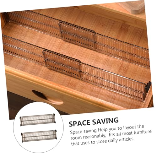 Expandable Black Plastic Drawer Organizer Divider, 2 Sets Locking - view 5