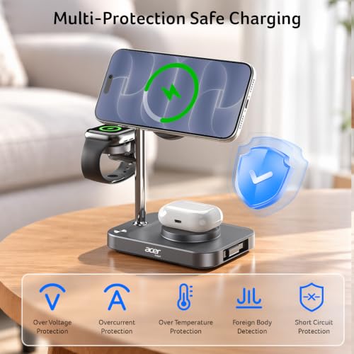 25W Wireless fast Charging Station, 6 in 1 magsafe charger stand S5 - view 7