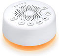Sound Machine White Noise Machine with 25 Soothing Sounds and Night Lights with Memory Function 32 Levels of Volume and 5 Sleep Timer Powered by AC or USB for Sleeping Relaxation (White)