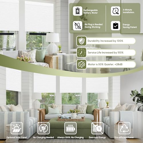 100% Blackout Motorized Blinds with Remote, Custom Roller Shades - view 3