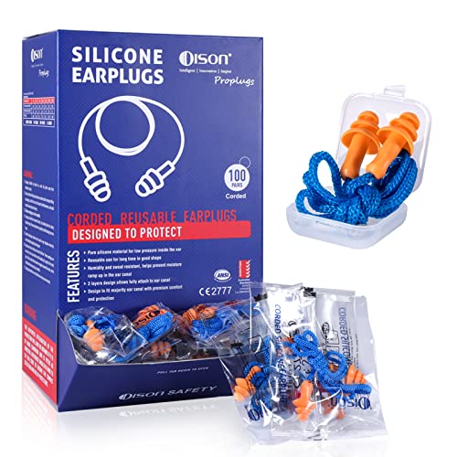100Pairs Silicone Ear Plugs,32dB,Orange