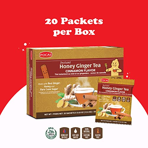 Tea Powder, Honey Ginger with Cinnamon, 20 Count (Pack of 2) - view 3
