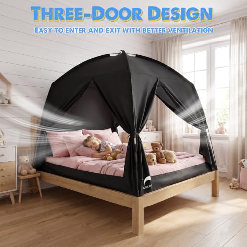 Twin Bed Tent for Kids and Adults, Indoor Kid Play Tents with String Lights - view 2