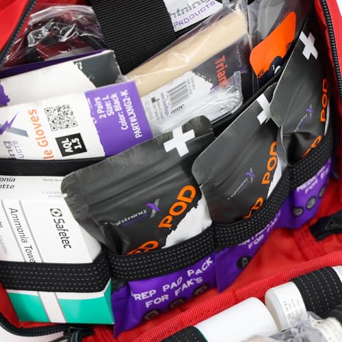 Lightning X Premium Rip-Away Individual First Aid Kit for Vehicle Head Rest - RED - view 2
