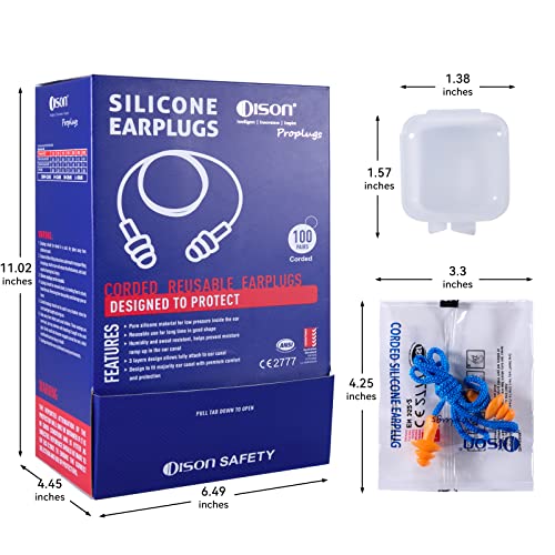 100Pairs Silicone Ear Plugs,32dB,Orange - view 4