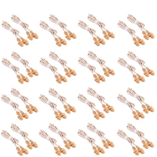 50 Pairs Silicone Ear Plugs: Corded Soft Silicone Reusable Earplugs for Noise Reduction for Sleeping Hearing Protection Swimming