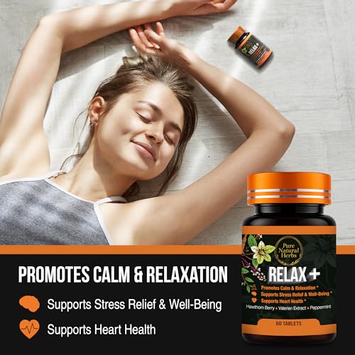 Valerian Hawthorn & Peppermint Tablets, 50 Count – Organic Hawthorne Berry & Valerian Root Herb Supplement – Vegan Non-GMO Calm Support & Peppermint Pills for Digestive Wellness - view 2