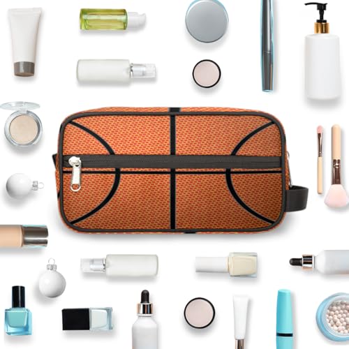Kids Travel Toiletry Bag - Waterproof Hanging Cosmetic Hygiene Bags for Boys Men - Basketball Pattern Large Shave Kit for Toiletries Accessories Bathroom Stuff - view 4