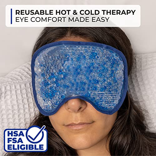 Gel Bead Eye Mask, Hot and Cold Therapy, Blush - view 2