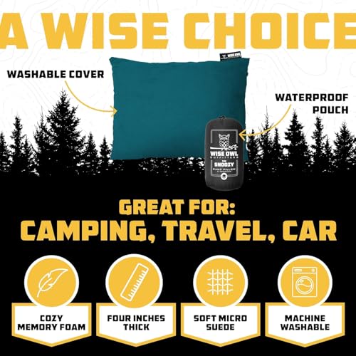 Camping Pillow – Memory Foam Travel Pillow for Airplane Sleeping, Hiking, Backpacking & Outdoor Use - Small & Portable for Adults, Car, Camp & Tent - view 2