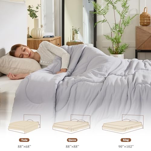 King Size Comforters Duvet Insert,Soft Down Alternative with Corner Tabs,Quilted Comforters for All Seasons,Machine Washable,King 90 x 102 Inches - view 6