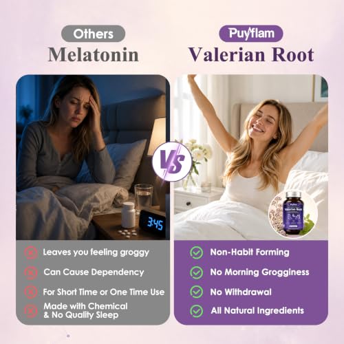 Valerian Root for Sleep Support Capsules Melatonin-Free Herbal Sleep - view 6