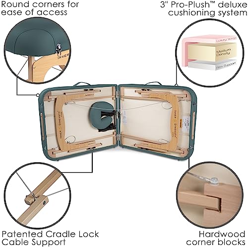 Portable Massage Table Package E2 - Full Reiki Massage Table Incl. Deluxe Adjustable Face Cradle, Pillow & Carry Case (30"x73") - view 5