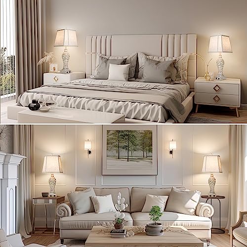 28.5" Table Lamps Set of 2 with Nightlight for Bedroom - view 4