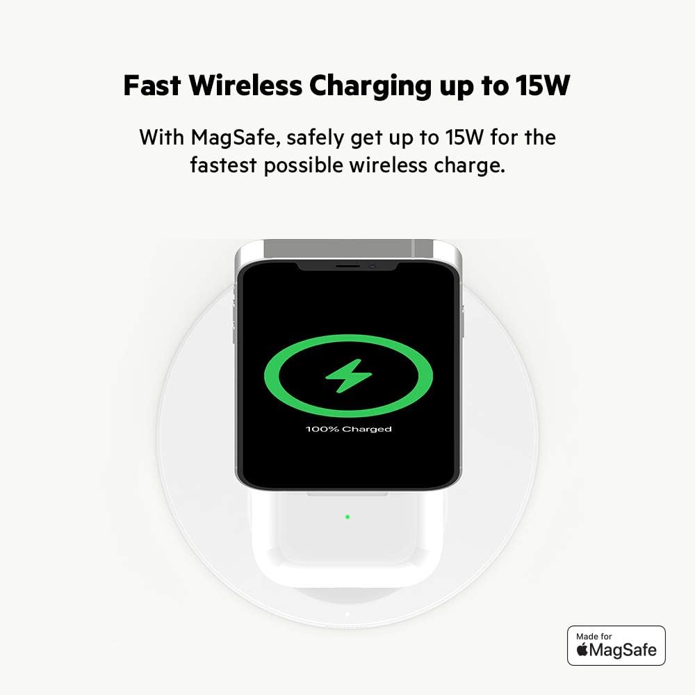 2 in 1 wireless charging stand, fast charger | iPhone 16/15/14/13, AirPods compatible, fast charging station, multi-device desk charger, magnetic - view 5