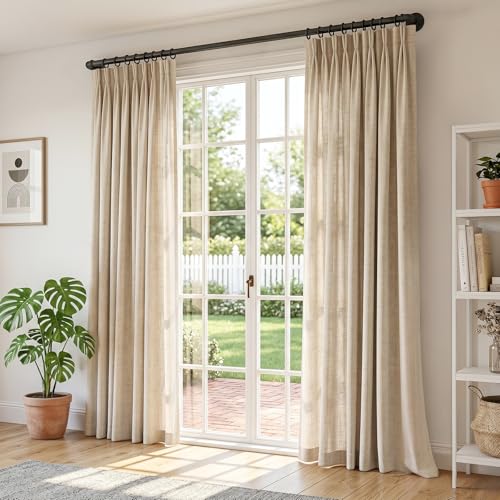 1” Wrap Around Blackout Curtain Rod, 72-144 Inch, Black - view 3