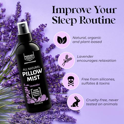 Lavender Pillow Spray for Sleeping - All Natural Calming Linen & Bedtime Sleep Mist for Deep Sleep - Pillow Spray Aromatherapy with Botanical Essential Oils for Relaxing Stress - view 2