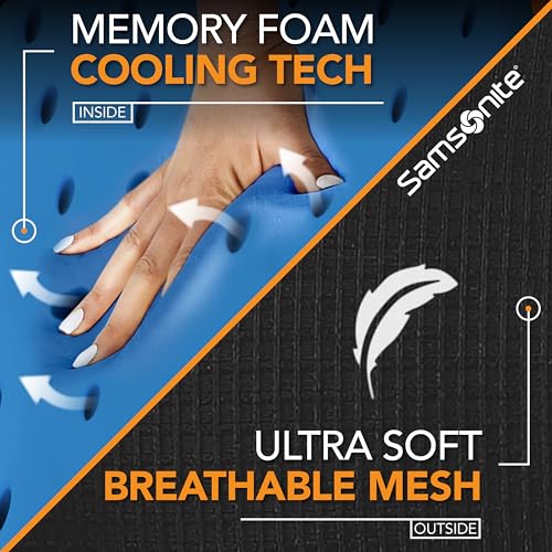 Infused-Gel Car Neck Pillow with Airflow Memory Foam, Headrest Support Cushion for Driving, Universal - Fits Any Vehicle, Including SUVs and Trucks, Washable Cover, Black… - view 4