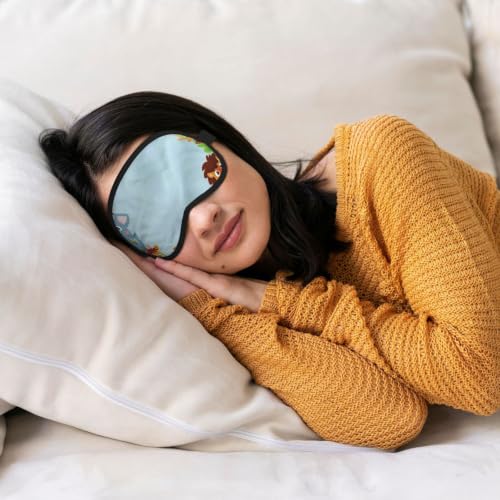 Sleep Mask Blackout, Soft Satin Fabric & Adjustable Strap - view 5
