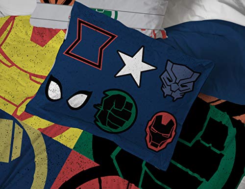 Marvel Avengers Twin Comforter Set 5 Piece Kids Bedding for Boys, Multi - view 6