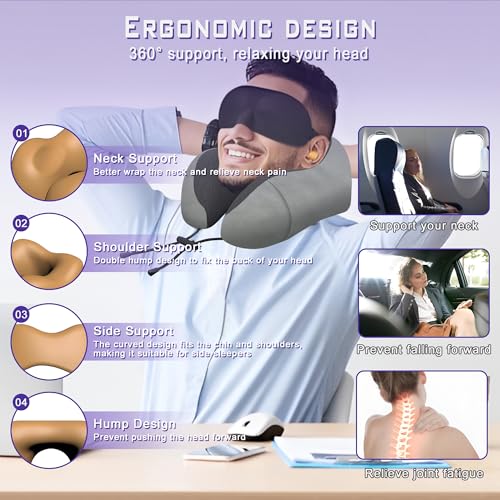 Neck pillow Airplane,Travel Neck Pillows for Airplanes,Traveling,Car,Office - view 3