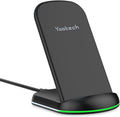 Wireless charger, 10W max wireless charging stand (no AC adapter) | compatible with iPhone 17/17 Pro/17 Pro Max/Air/16e/16/16 Plus/16 Pro Max/15/14/13/SE 2022/12/11/X/8, Galaxy S25/S24/S23/S22