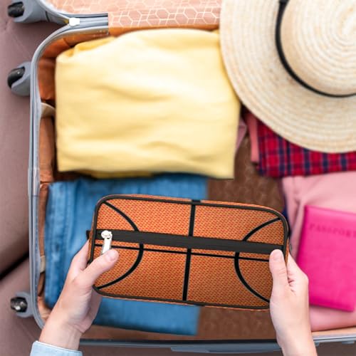 Kids Travel Toiletry Bag - Waterproof Hanging Cosmetic Hygiene Bags for Boys Men - Basketball Pattern Large Shave Kit for Toiletries Accessories Bathroom Stuff - view 7