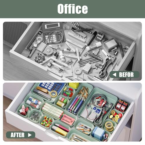 Drawer Organizers Bins 10 PCS for Bathroom Makeup Desk Office - view 6