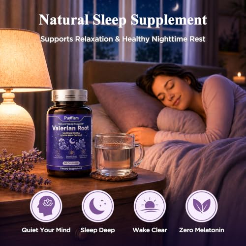Valerian Root for Sleep Support Capsules Melatonin-Free Herbal Sleep - view 4