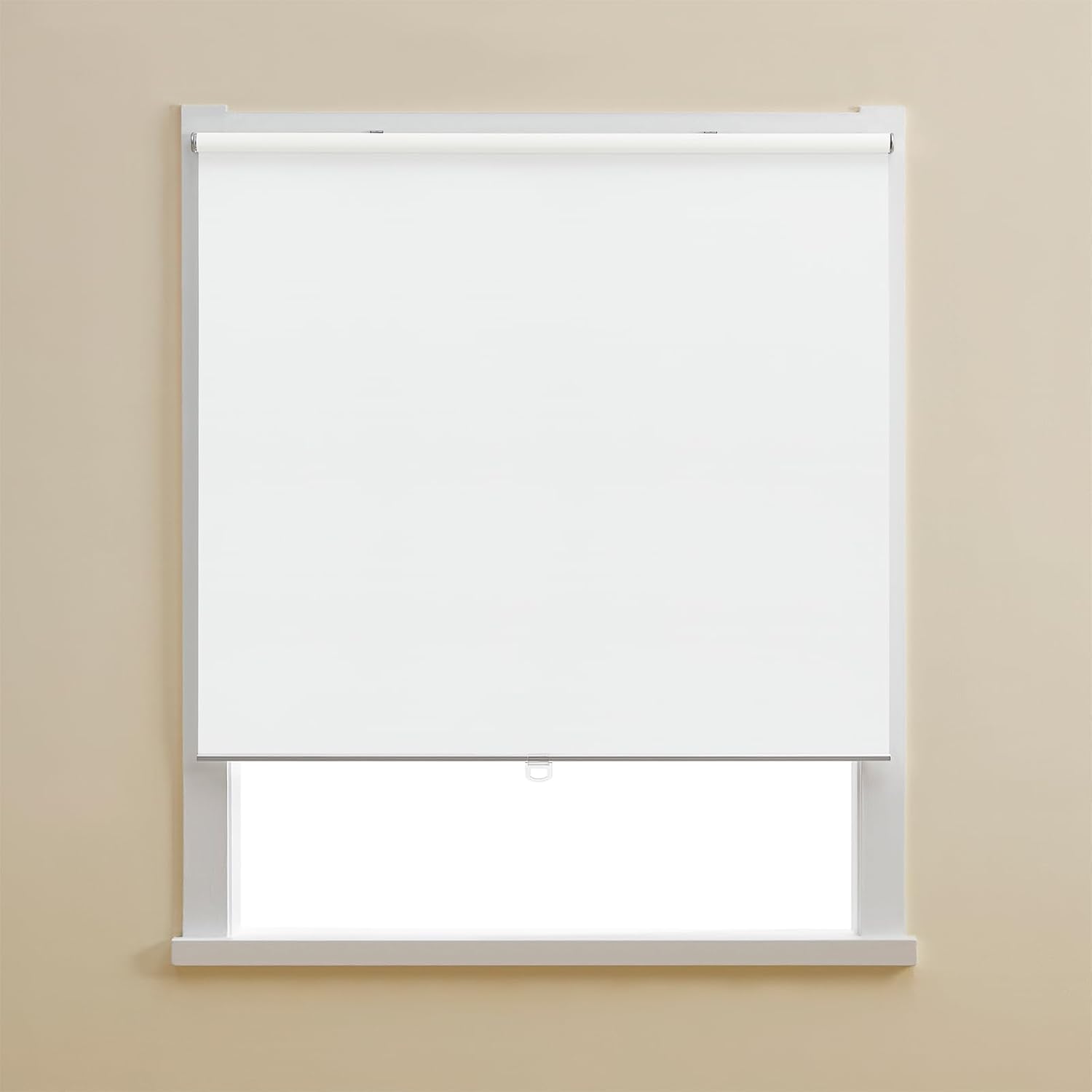 Cordless 100% blackout roller shades for windows, UV protection pull down shades, room darkening door blinds thermal insulated fabric for home office and bedroom (14" W x 72" H, White) - view 7