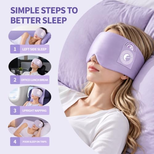 Sleep 3-in-1 Bundle: Weighted Blackout Eye Mask, Lavender Noise Reduction Earplugs & Lavender Sleep Patches, Complete Sleep Relaxation Kit for Adults, Travel & Nap - view 5