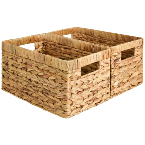 Wicker Baskets, Wicker Storage Baskets for Shelves, 2-Pack