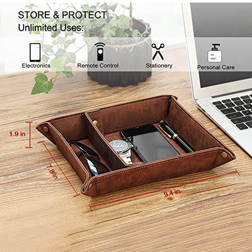 Valet Tray Desktop Storage Organizer with 2 Compartments - view 3