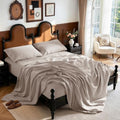 100% French Pure Linen Sheet Set, 19" Deep Pocket King Size 4 Pcs