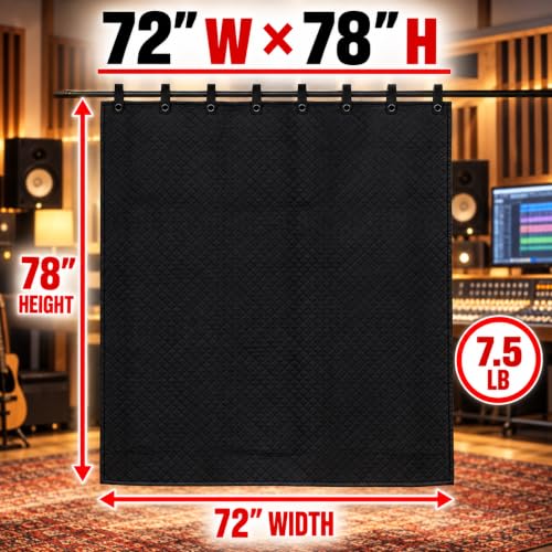 BoxerTools Large 78" x 72" Sound Dampening Blanket Studio Series - Loops and Grommets - Easy Installation - Insulation, Light Blocker, Sound Absorbing, Acoustic Treatment, Construction - view 4