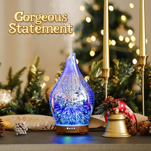 Essential Oil Diffuser 150ml Handmade Glass Diffuser 6H Runtime - view 4