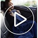 Premium Soft Travel Blanket Pillow Airplane Compact - Navy Blue - view 7