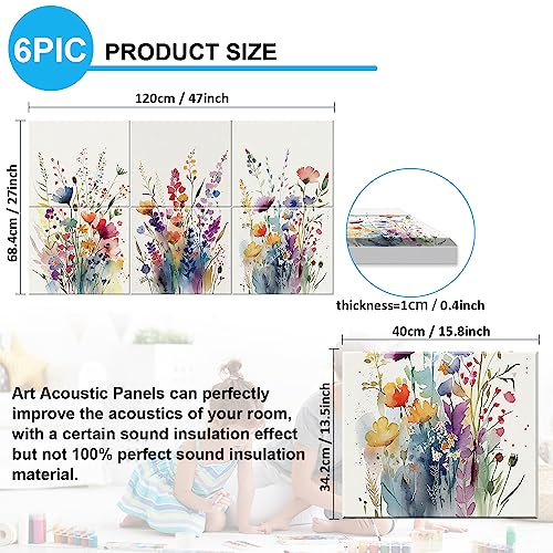 Art Acoustic Panels 47.2" x 27", Wild Flowers - view 2