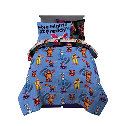 Kids Bedding Super Soft Comforter and Sheet Set with Sham, 5 Piece Twin Size, Five Nights At Freddy's - view 2