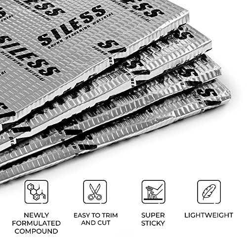 80 mil (2mm) Car Sound Deadening mat - Butyl Automotive Sound Deadener - Noise Insulation and Vibration Dampening Material 10 sqft (0.95 sqm) - view 4