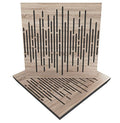 (2 Pack) — Sound Absorption-Diffuse Acoustic Panel «Wave» | 19.7''x19.7''x2.1" | High Density Foam | Absorption - Diffusion - Reflection - Soundproofing - Insulation | Wood laminated: (Sonoma)