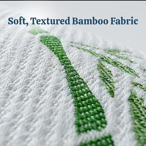 2 Pack Standard Size Rayon Derived from Bamboo Pillow for Sleeping Shredded Memory Foam Bed Pillows for Side, Back and Stomach Sleepers, Soft, Cooling, Adjustable and Washable Cover 20" x 26" - view 4
